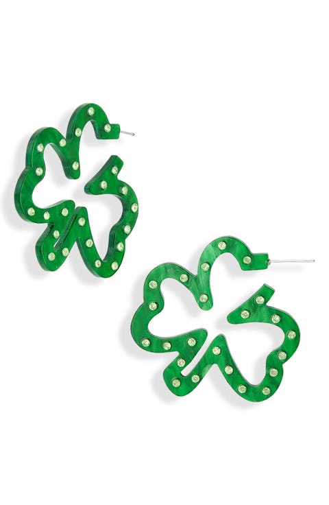 Clover Hoop Earrings