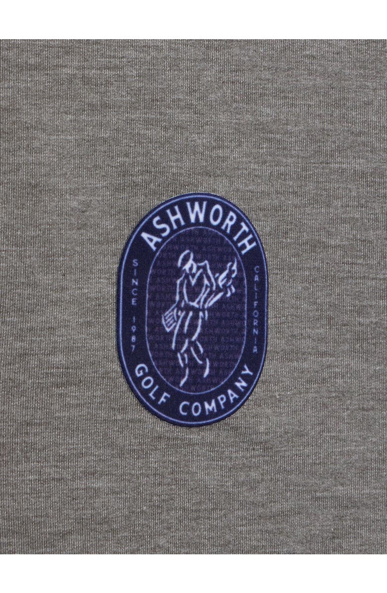 ASHWORTH GOLF French Terry Vintage Patch 1/4 Zip, Alternate, color, Heather Grey