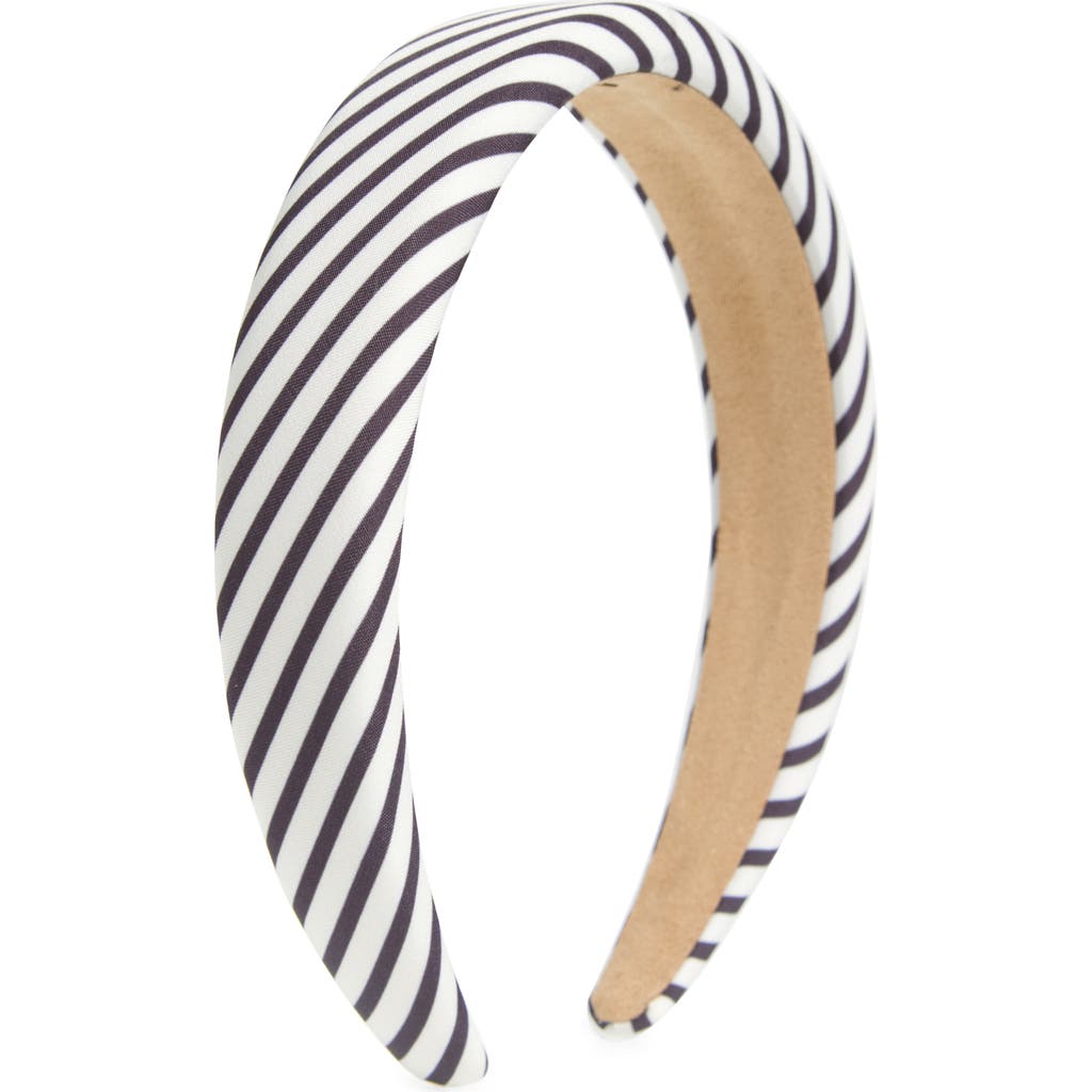Tasha Stripe Headband In Black Stripe