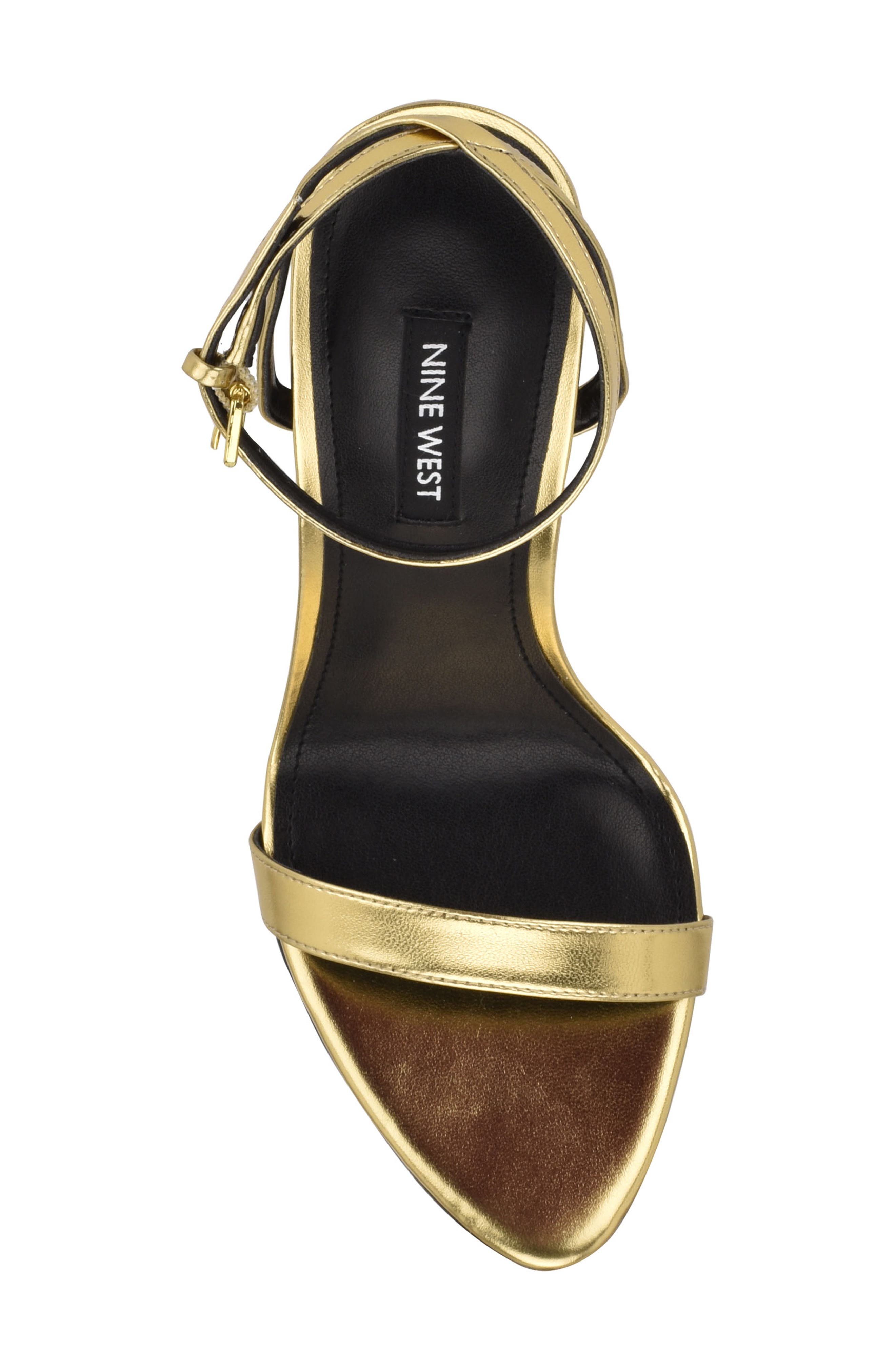 Reina Ankle Strap Sandal, Alternate, color, GOLD