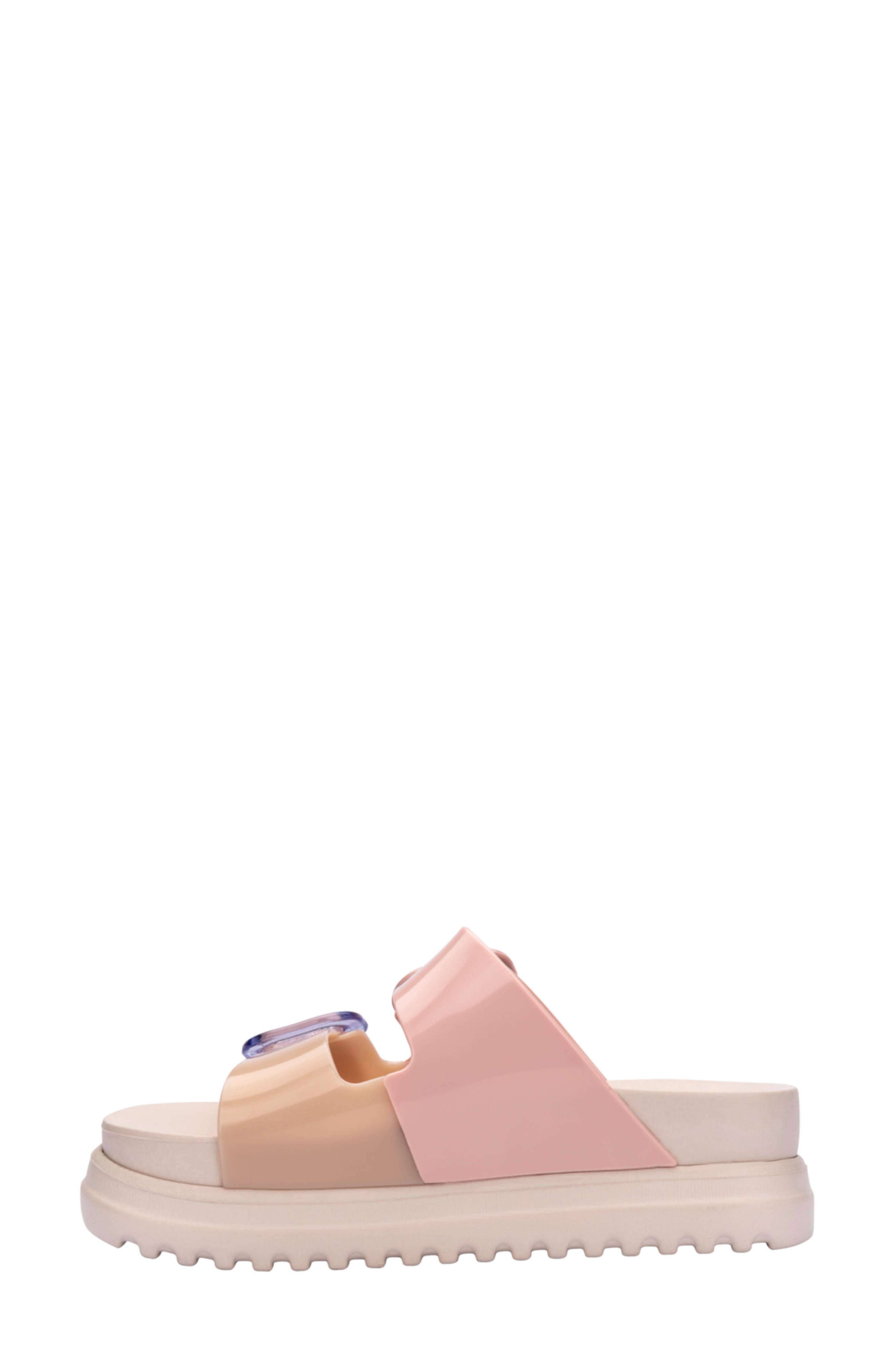 Cozy Platform Sandal, Alternate, color, BEIGE/ PINK