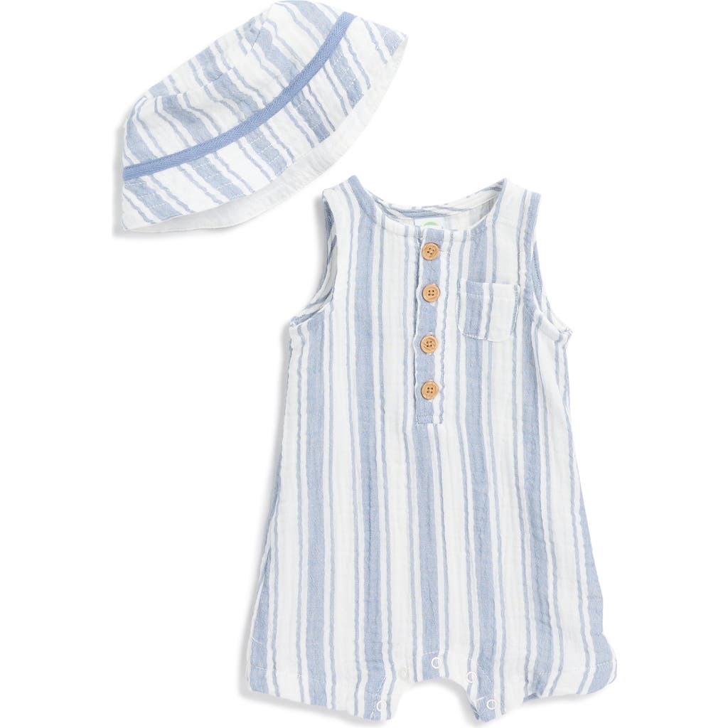 Shop Little Me Striped Romper & Hat Set