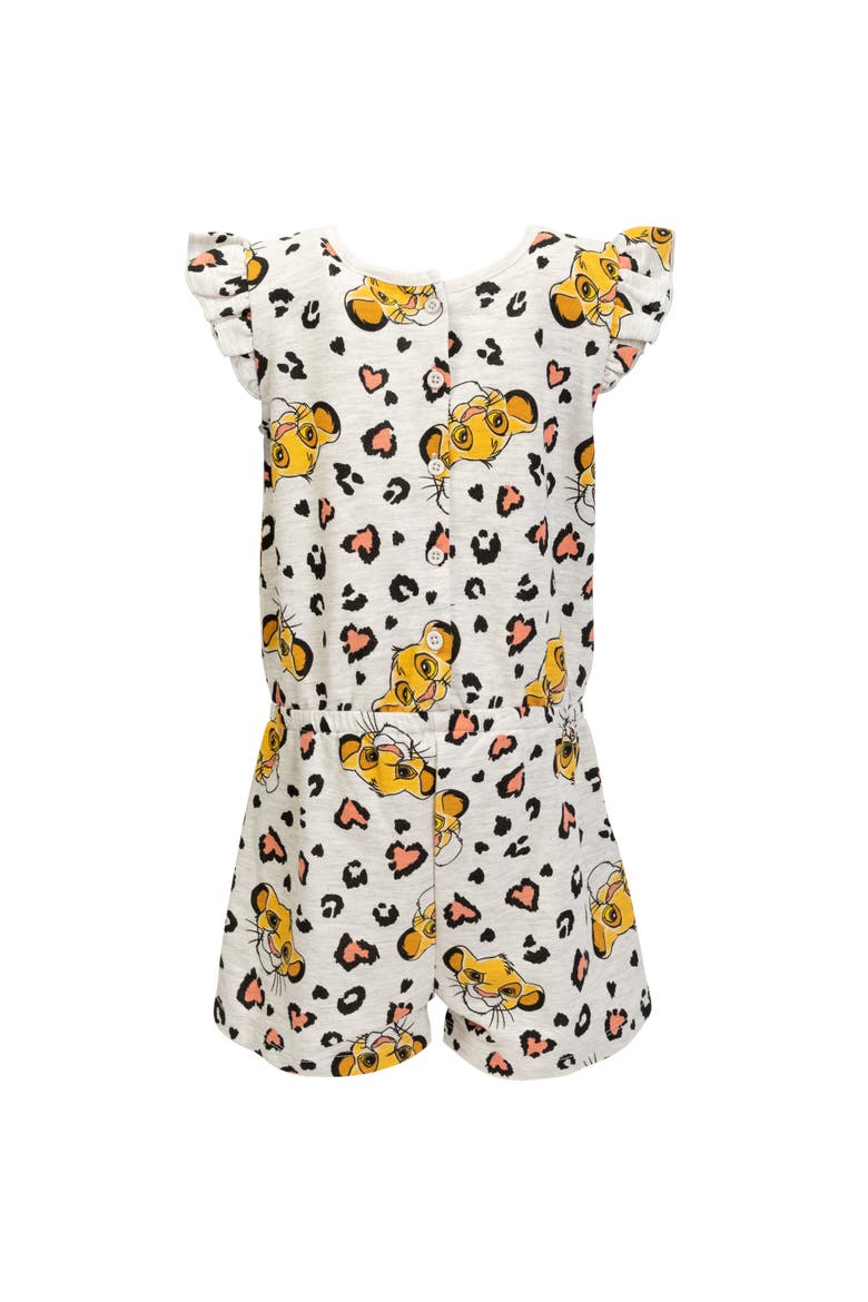 Lion King Simba Sleeveless Skater Romper, Alternate, color, Oatmeal Simba