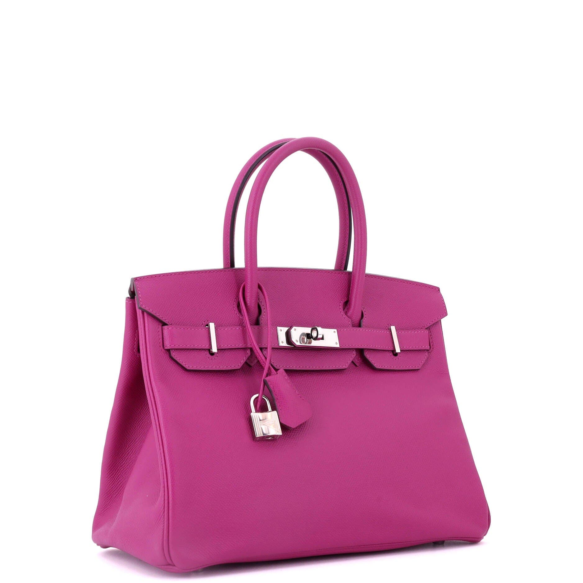 Pre-Owned Hermes Birkin Handbag Pink Epsom with Palladium Hardware 30, Alternate, color, 