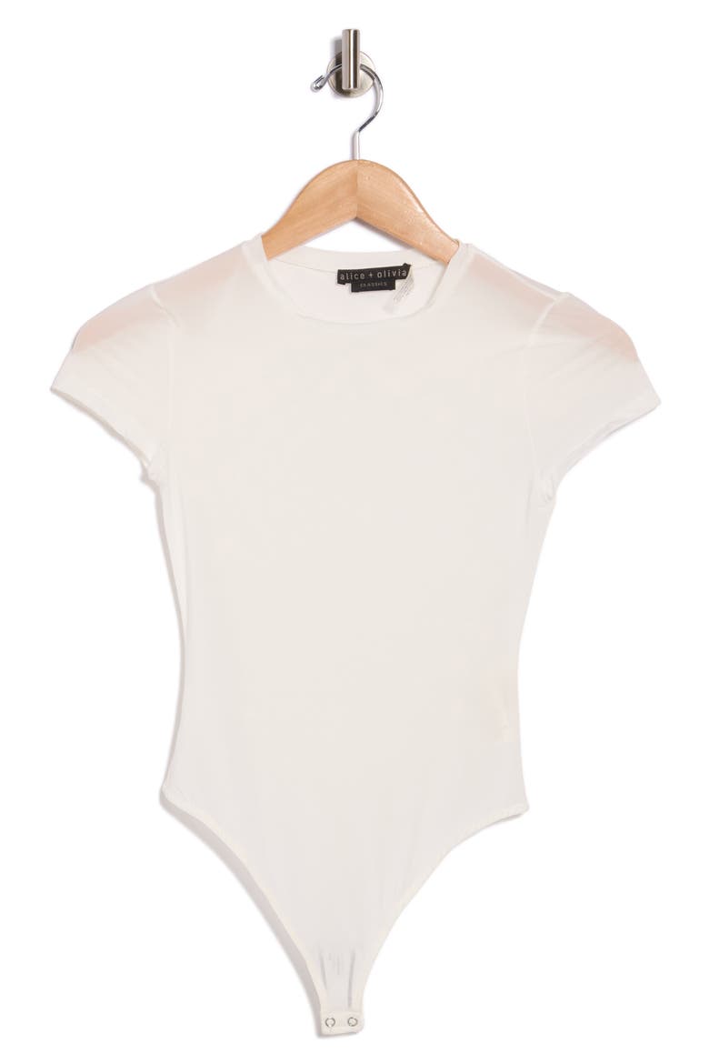 Hottie Short Sleeve Bodysuit, Alternate, color, OFF WHITE