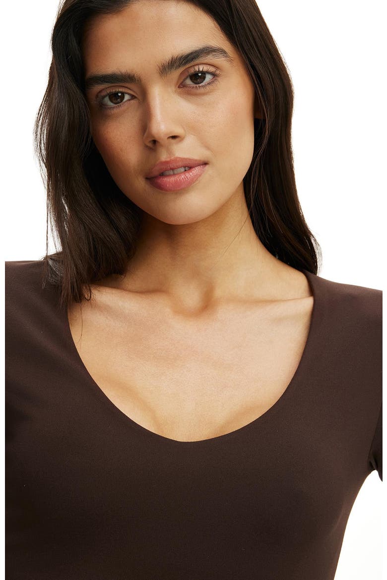 Women's Active Ultra Soft Scoop Neck Long Sleeve, Alternate, color, French Roast