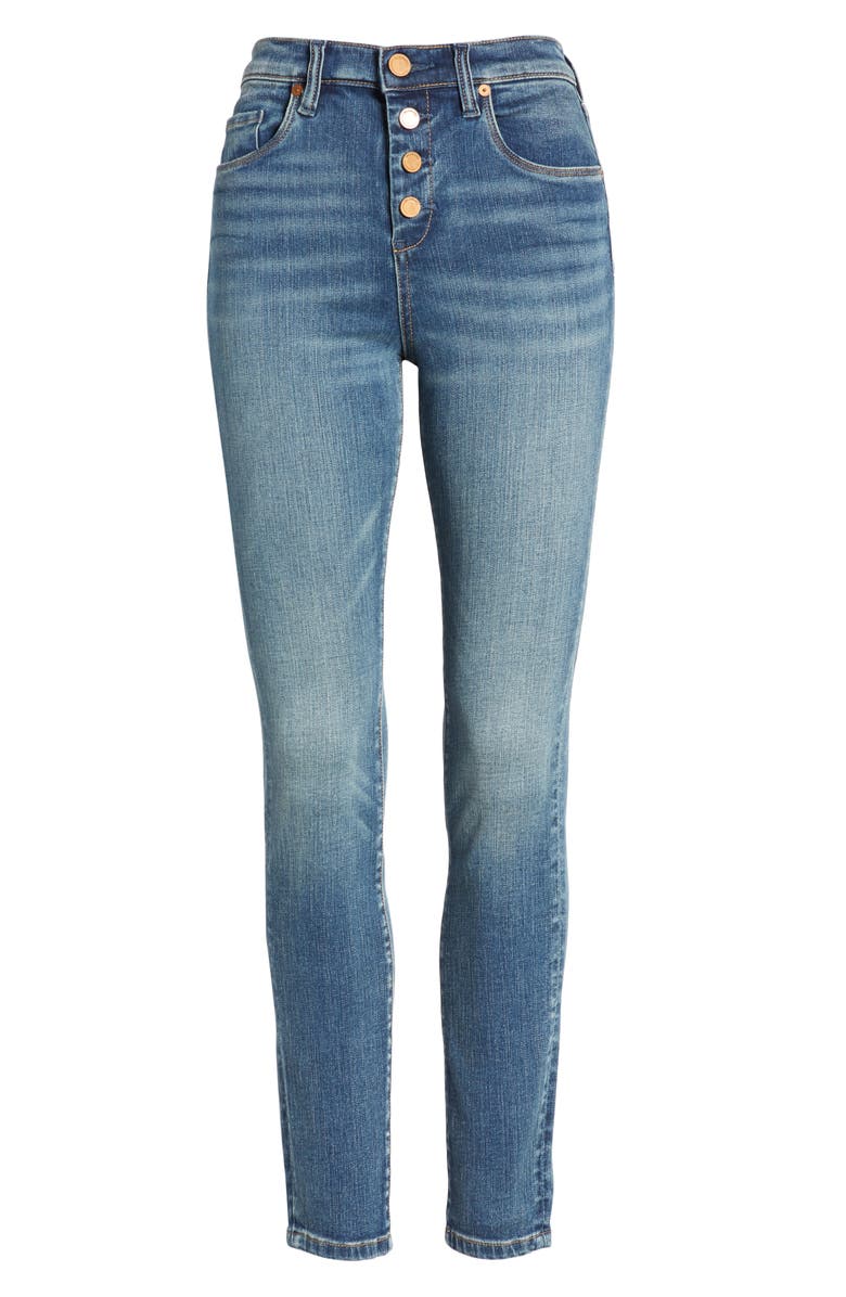 BLANKNYC Button Fly Skinny Jeans, Alternate, color,