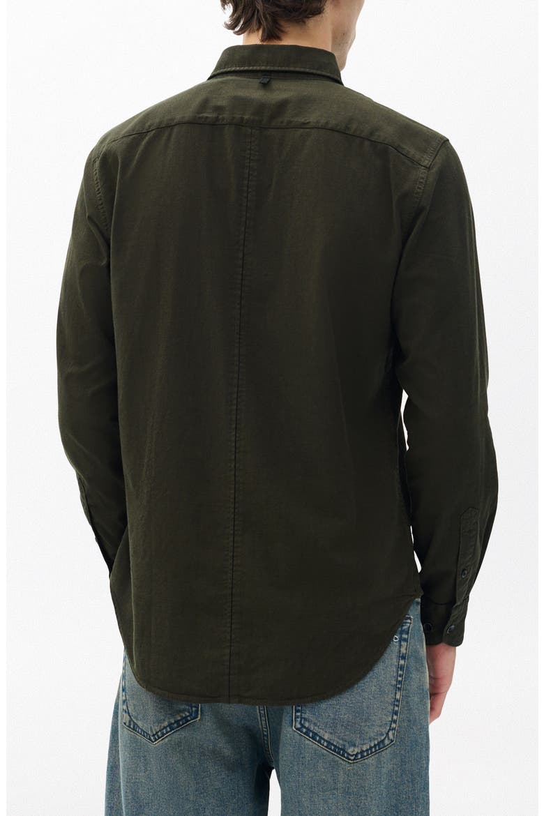 Tomlin Cotton Dobby Button-Up Shirt, Alternate, color, FORGREEN