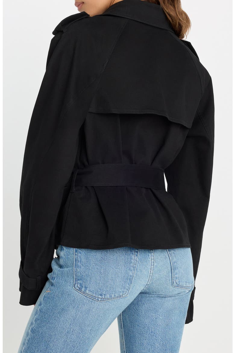 Crop Trench Jacket, Alternate, color, BLACK001