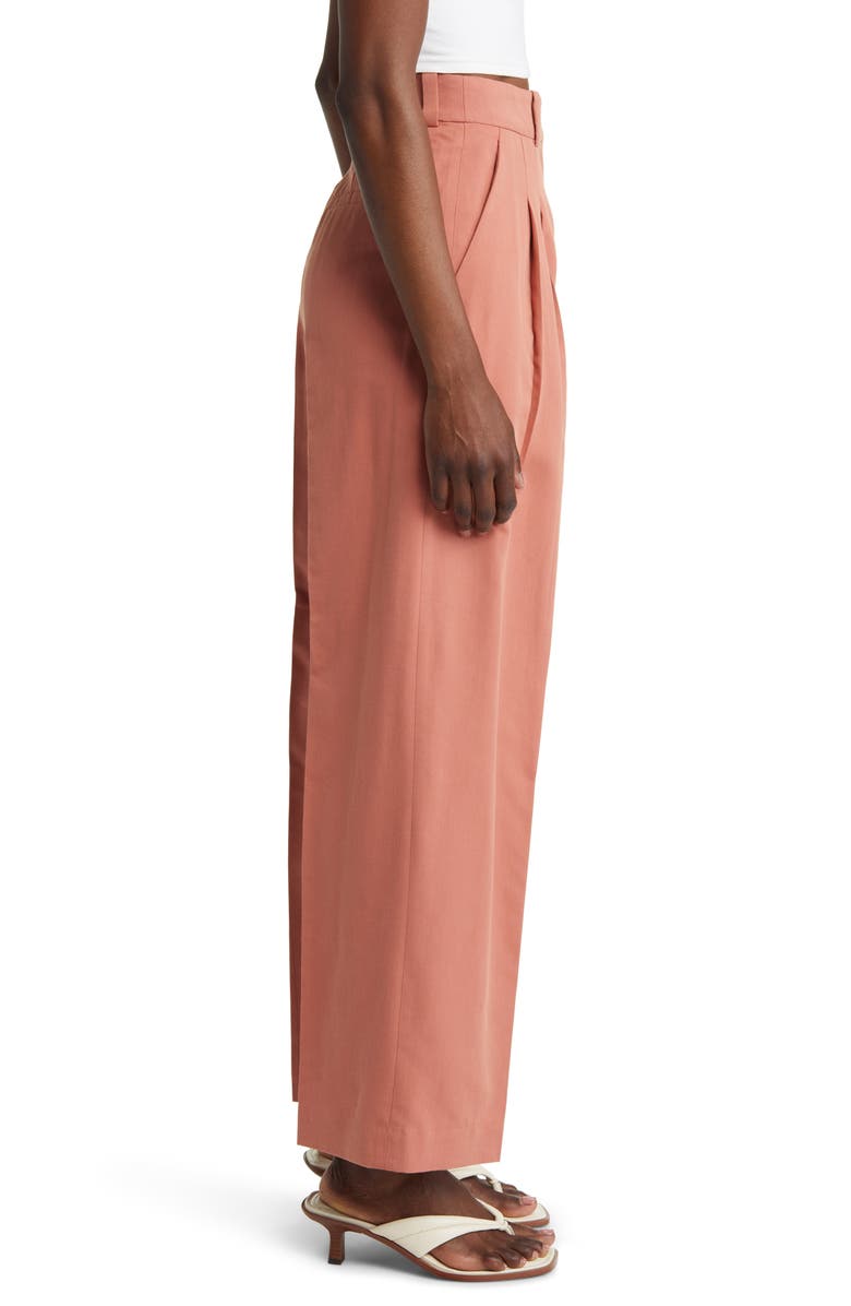 & Other Stories Pleated High Waist Tailored Trousers, Alternate, color, 