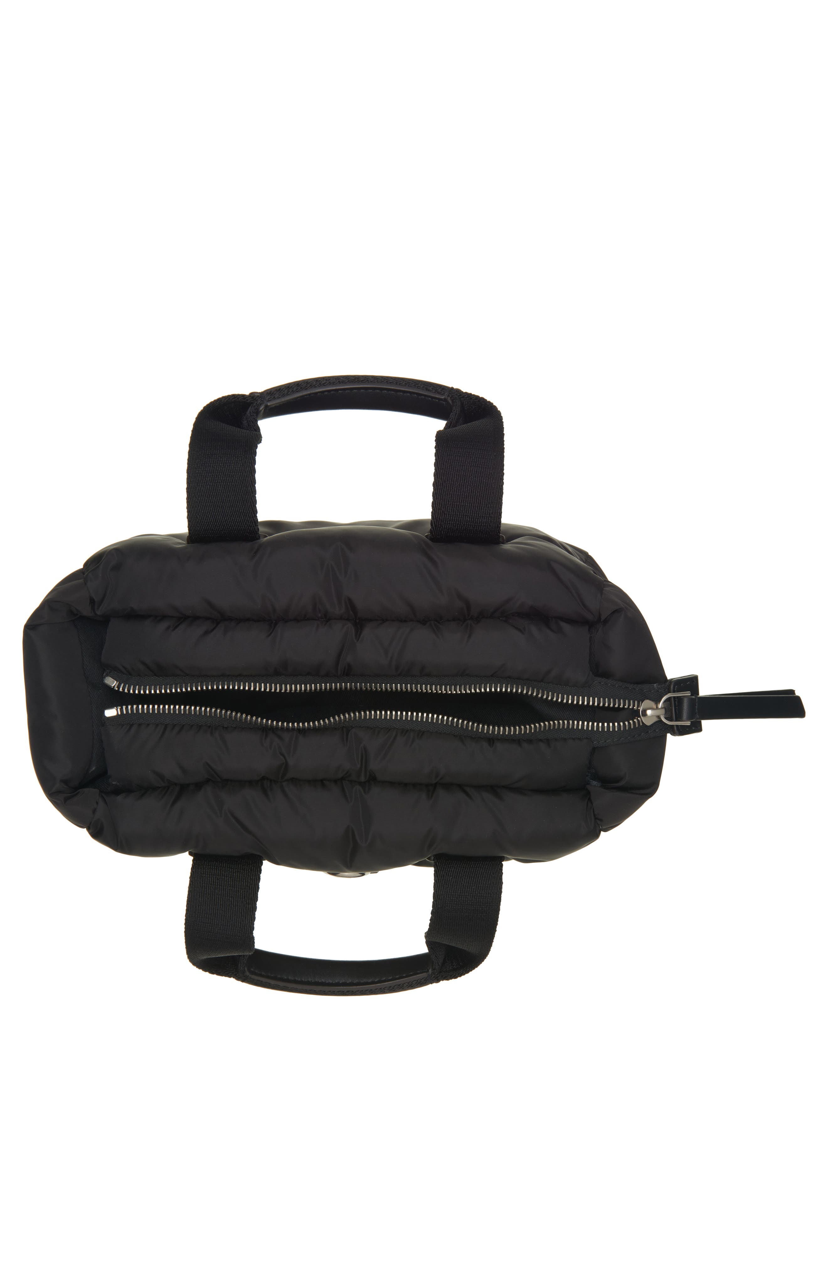 Moncler Mini Caradoc Quilted Tote Bag, Alternate, color, Black