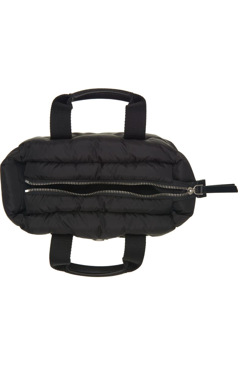 Moncler Mini Caradoc Quilted Tote Bag, Alternate, color, Black