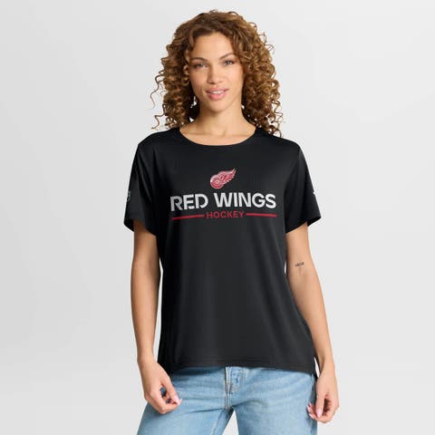 Women
s Fanatics Black Detroit Red Wings Authentic Pro Rink Tech T-Shirt