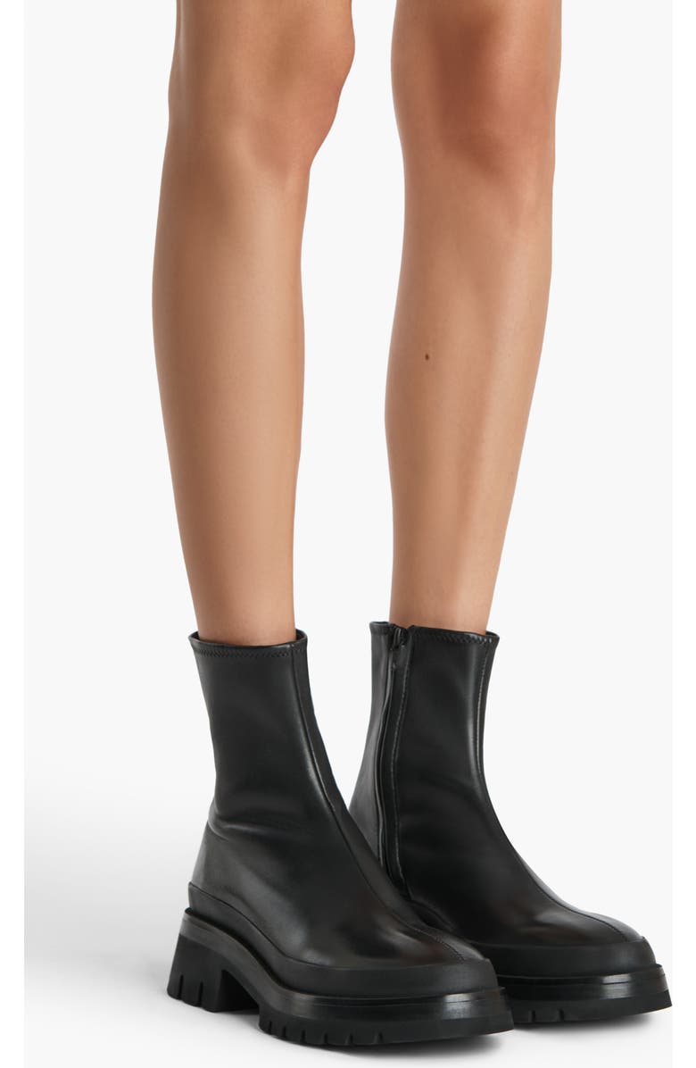 Khaite Fallon Lug Sole Bootie, Alternate, color, Black