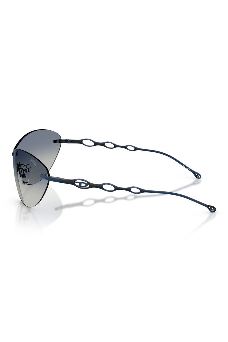 135mm Gradient Oval Shield Sunglasses, Alternate, color, GRADIENT BLUE / GRADIENT BLUE
