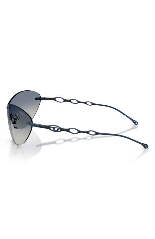 Diesel ® 135mm Gradient Oval Shield Sunglasses In Blue