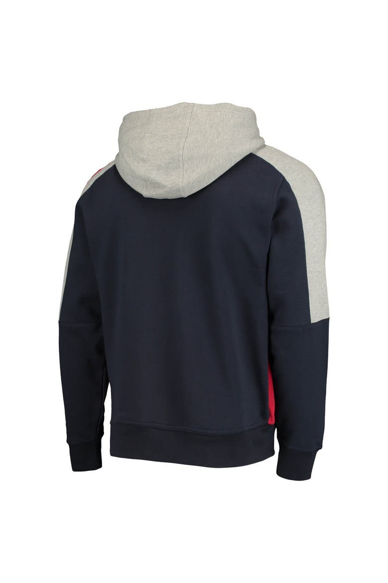 Men's Starter Navy/Red Houston Texans Playoffs Color Block Full-Zip Hoodie, Alternate, color, Navy