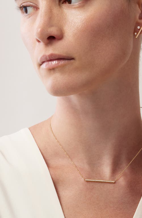 Hearts On Fire Barre Pendant Necklace In Yellow Gold/diamond
