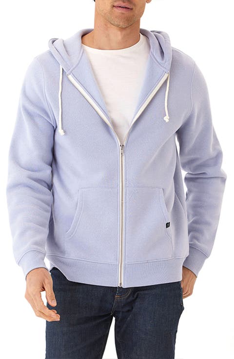 Trim Fit Heathered Fleece Zip Hoodie