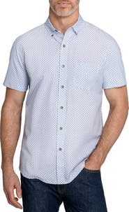 W.R.K Raindrop Reworked Short Sleeve Button-Up Shirt