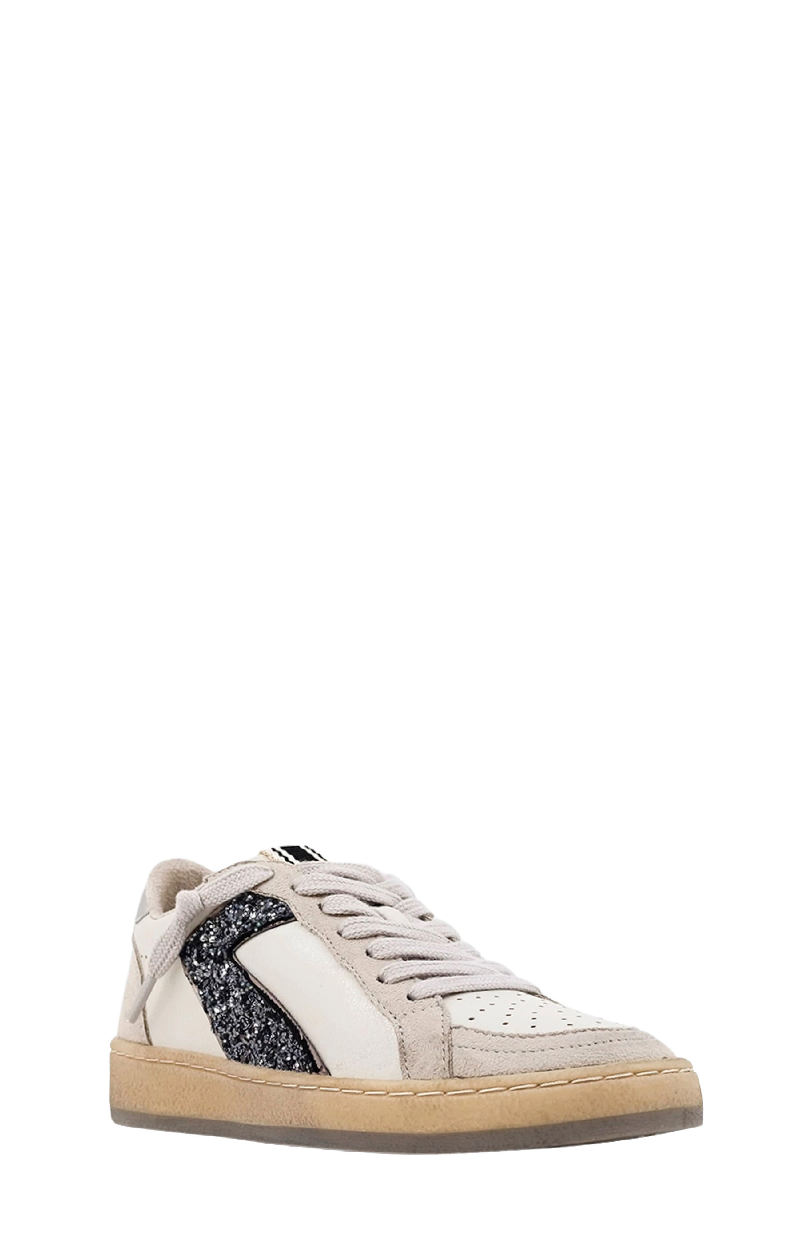 Kids' Salma Sneaker, Main, color, STEEL GLITTER