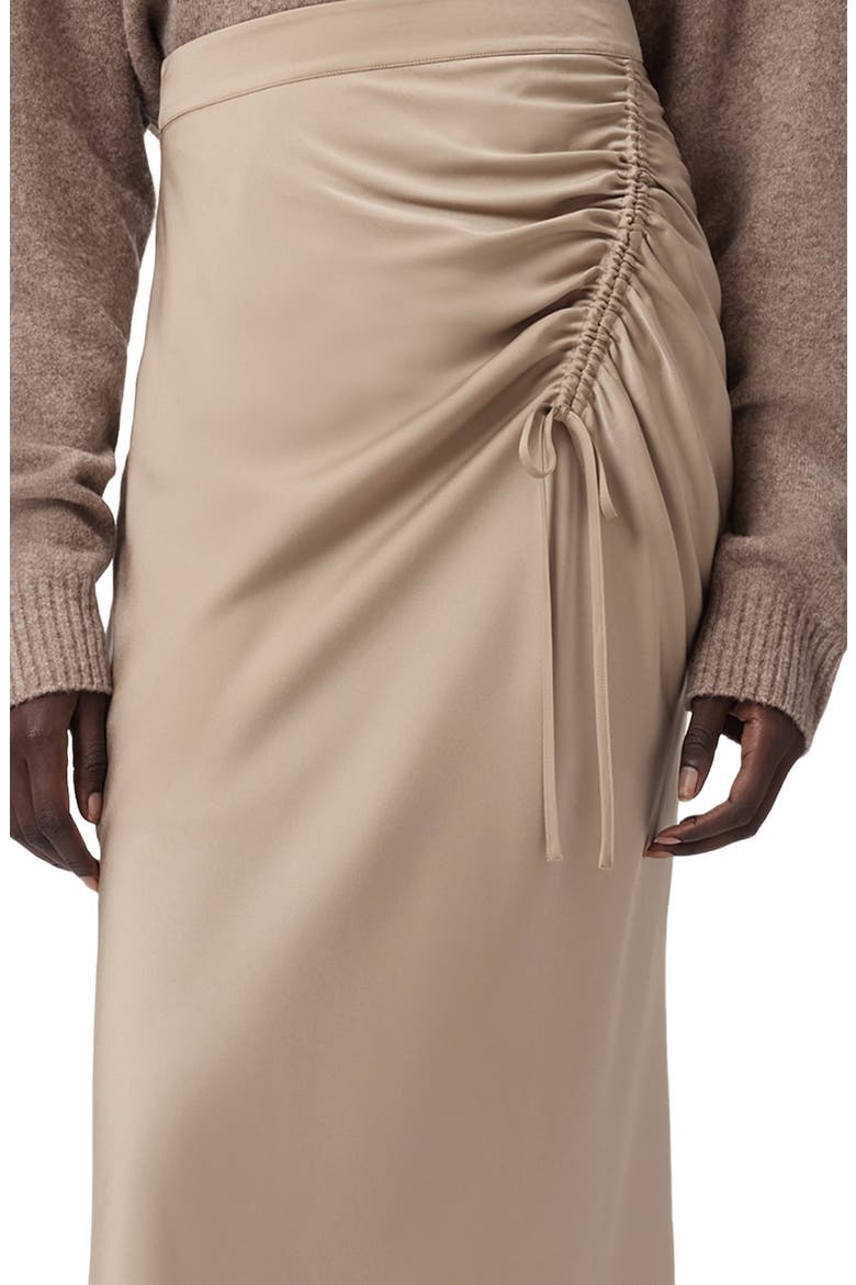 Alexia Ruched Skirt, Alternate, color, TAUPE GREY