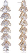 Ettika Cascading Cubic Zirconia Linear Drop Earrings