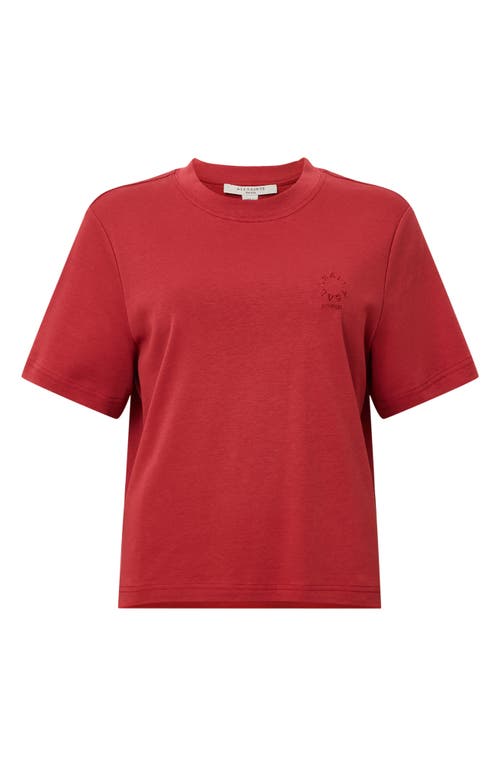 Allsaints Lisa Cotton Crewneck T-shirt In Red
