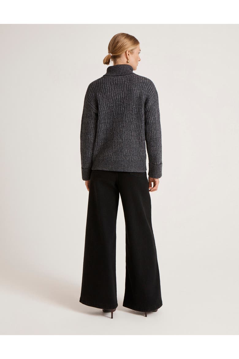Albie Roll Neck Knitted Jumper, Alternate, color, Charcoal
