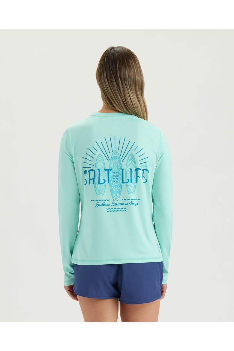 Mandala Surf  Performance Long Sleeve Tee, Alternate, color, LT ARUBA HEATHER