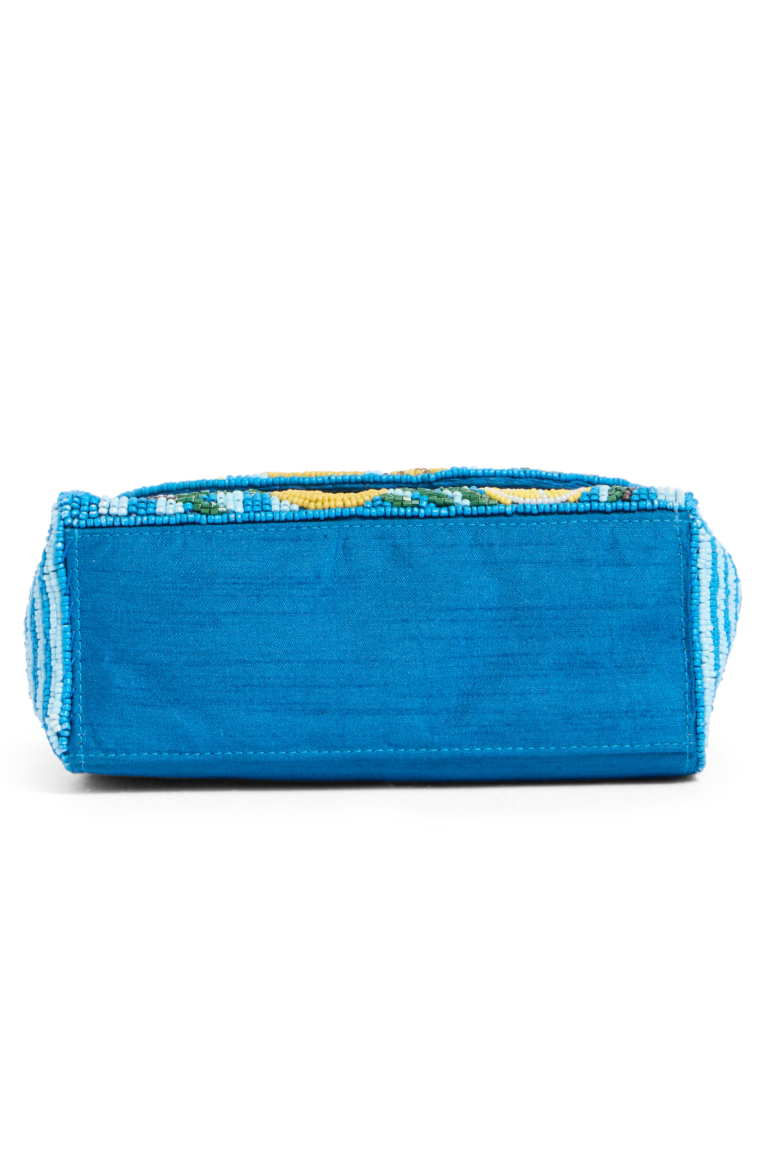 Collection XIIX Beaded Lemon Top Handle Bag, Alternate, color, Blue Multi