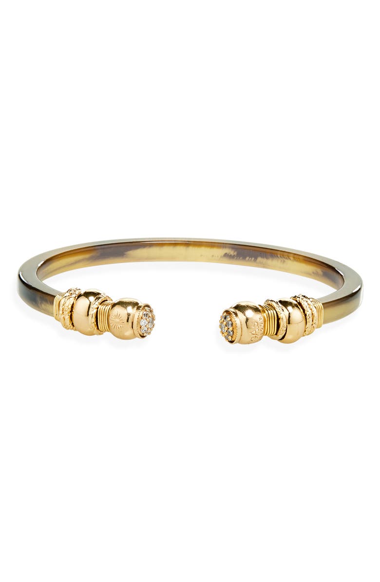 Gas Bijoux Sari Cuff Bracelet, Main, color, Black/ Gold