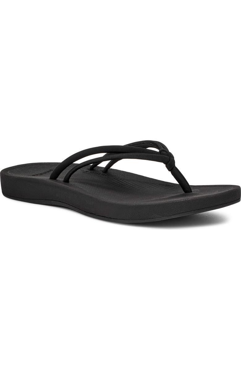 Sanuk Cosmic Sands Water Friendly Flip Flop, Main, color, Blk