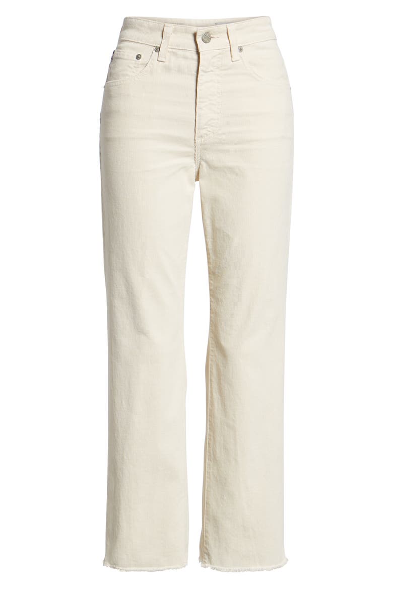 The Rhett High Waist Crop Corduroy Jeans, Alternate, color, 1 YEAR IVORY DUST