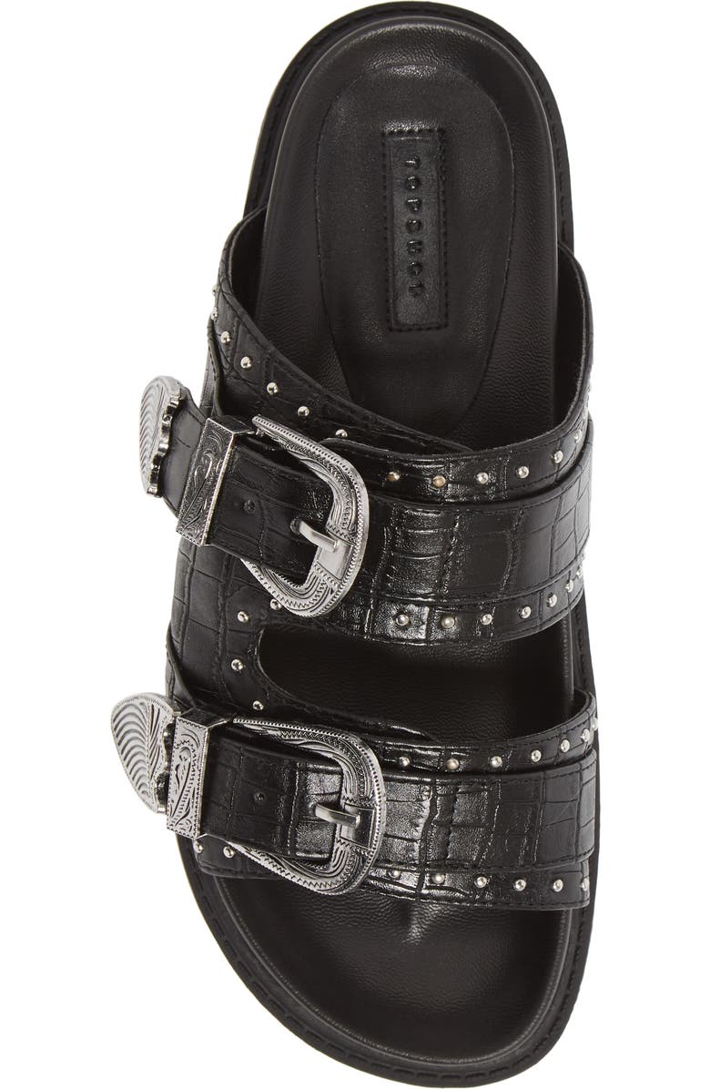 Topshop Peru Buckle Slide Sandal, Alternate, color,