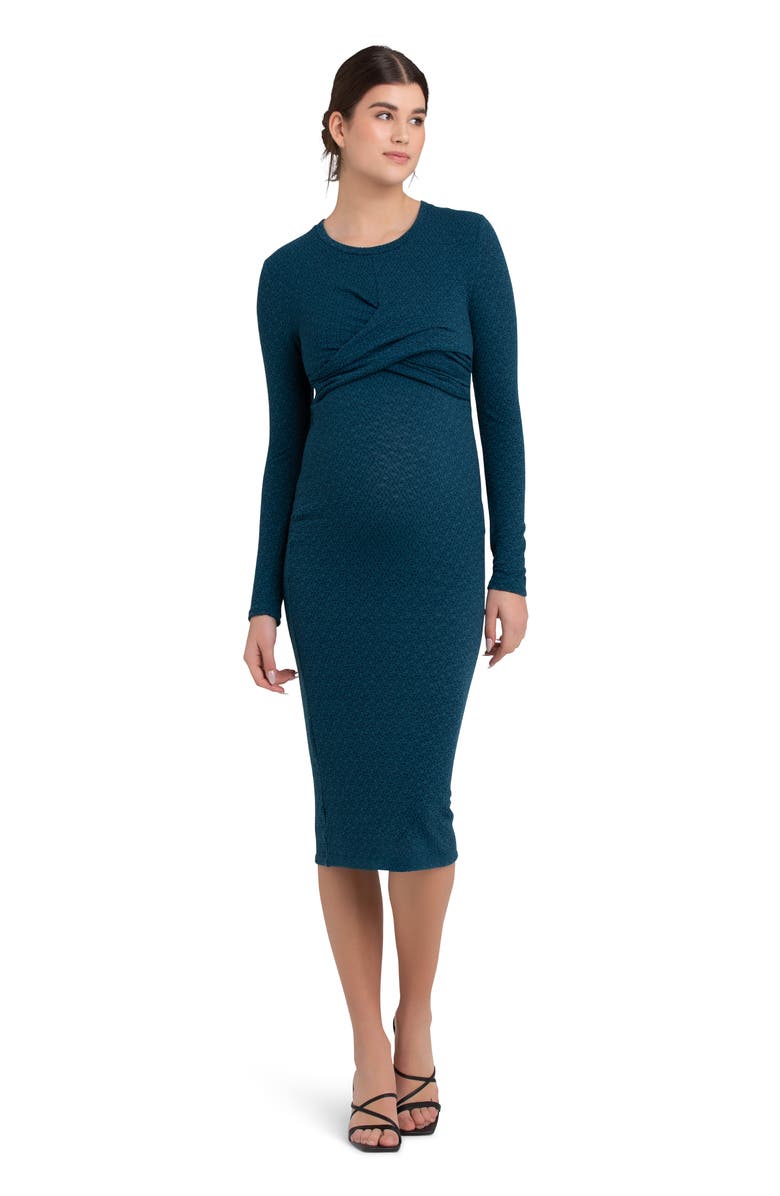 Ripe Maternity Lola Cross Front Long Sleeve Maternity/Nursing Dress, Alternate, color, 
