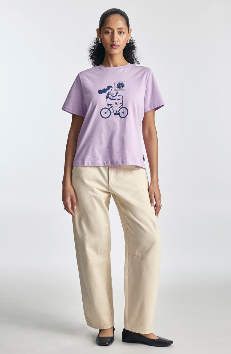 Brooklyn Industries Orchid Cotton Graphic T-Shirt, Alternate, color, Orchid Bloom