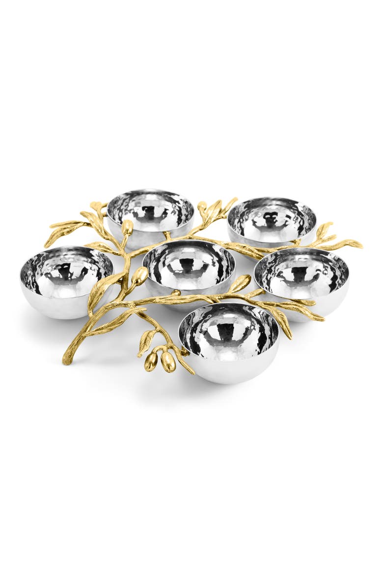 Olive Branch Seder Plate, Main, color, SILVER MULTI