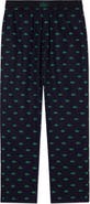 Lacoste Logo Print Cotton Pajama Pants