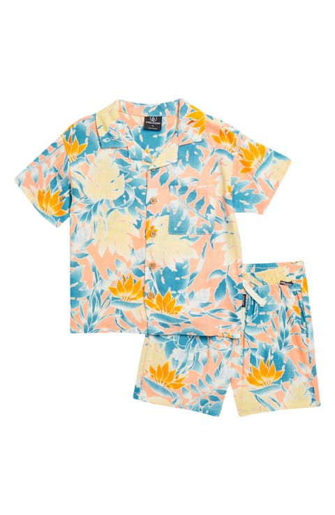 Cabana Camp Shirt & Shorts Set (Toddler)