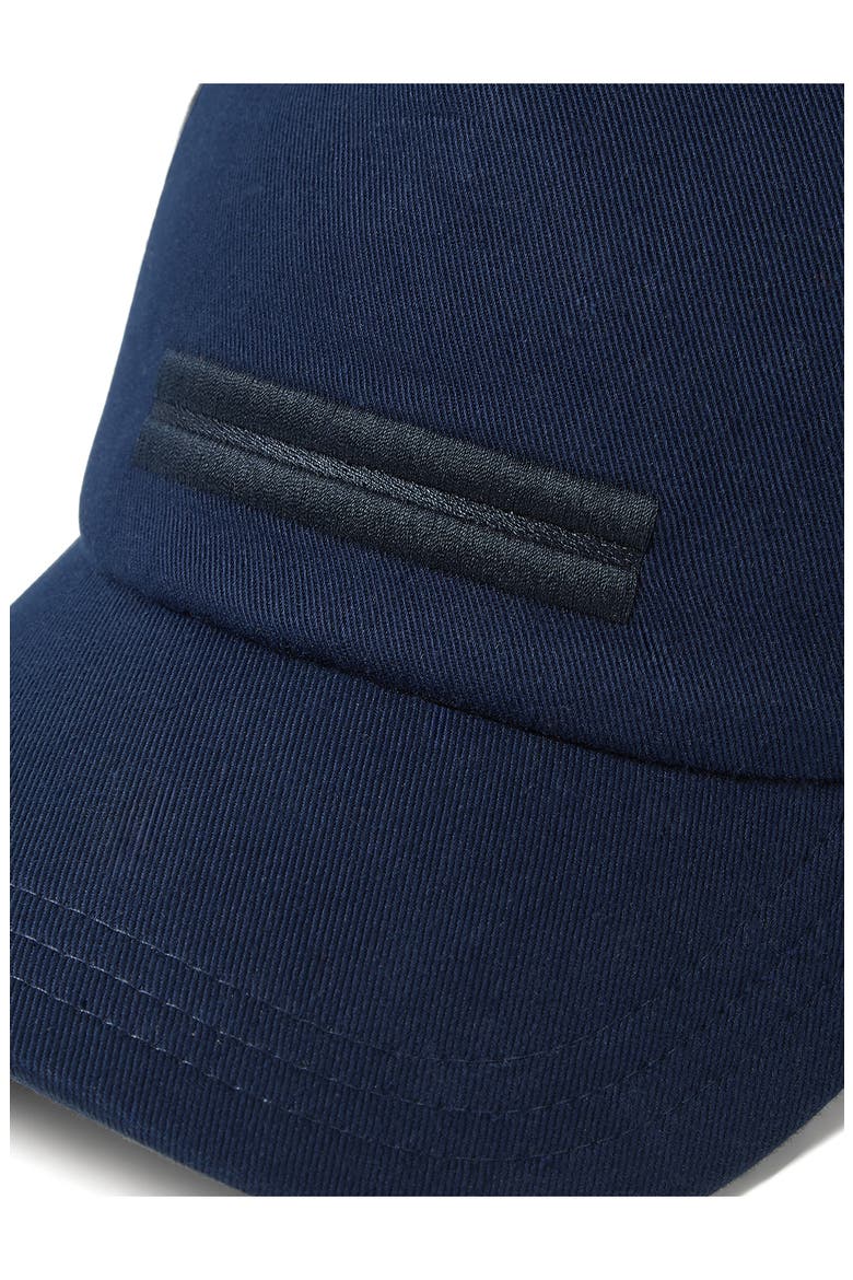 Light Taupe Cotton Baseball Cap, Alternate, color, DARK INDIGO BLUE