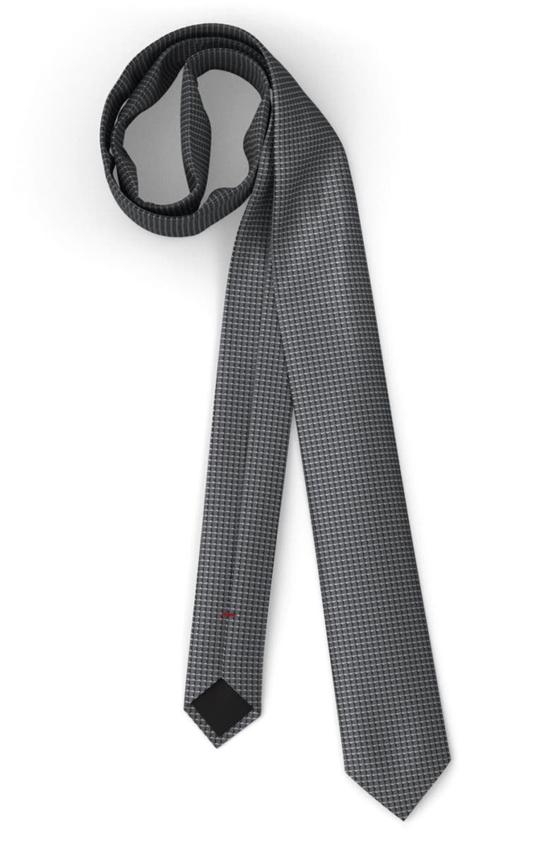HUGO Geometric Silk Blend Tie, Main, color,