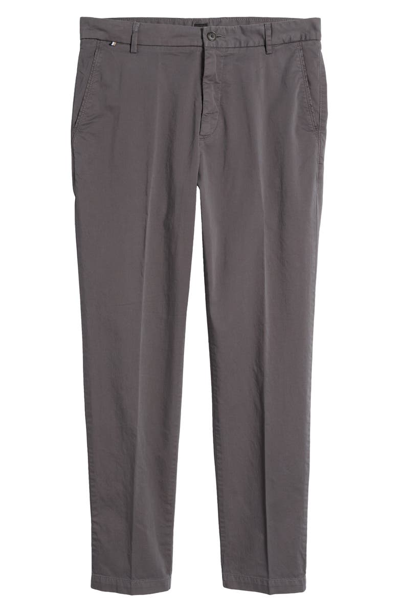 BOSS Kane Cotton Blend Chinos, Alternate, color, Medium Grey