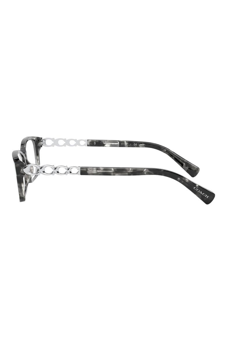 52mm Rectangular Optical Glasses, Alternate, color, GREY TORT
