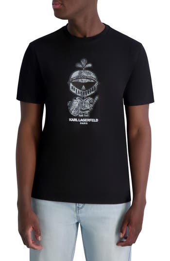 Karl Lagerfeld Paris Karl Armour Logo Patch T-shirt In Black