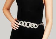 JUDITH LEIBER COUTURE Fancy Curb Link Belt