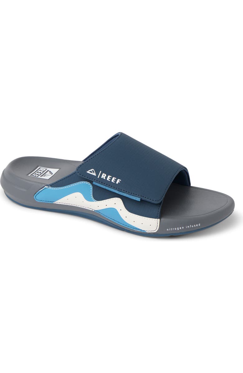 Reef Swell Cruiser Slide Sandal, Main, color, Navy/ Grey/ White