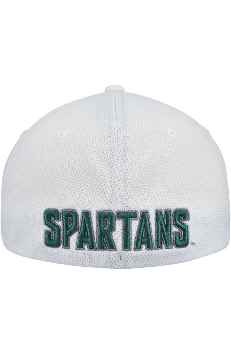 TOP OF THE WORLD Men's Top of the World  White Michigan State Spartans Reflex Hybrid Tech Flex Hat, Alternate, color, White