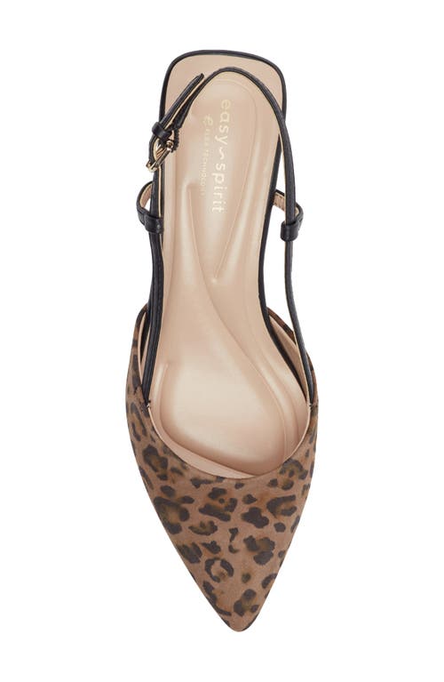 Easy Spirit Havana Slingback Pointed Toe Kitten Heel Pump In Multi
