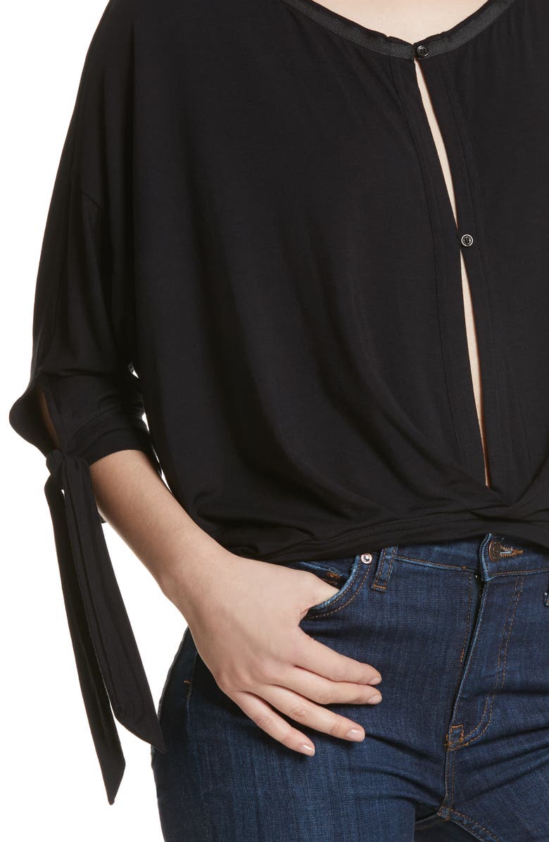 Free People Keepin' On Tie Sleeve Tee, Alternate, color,